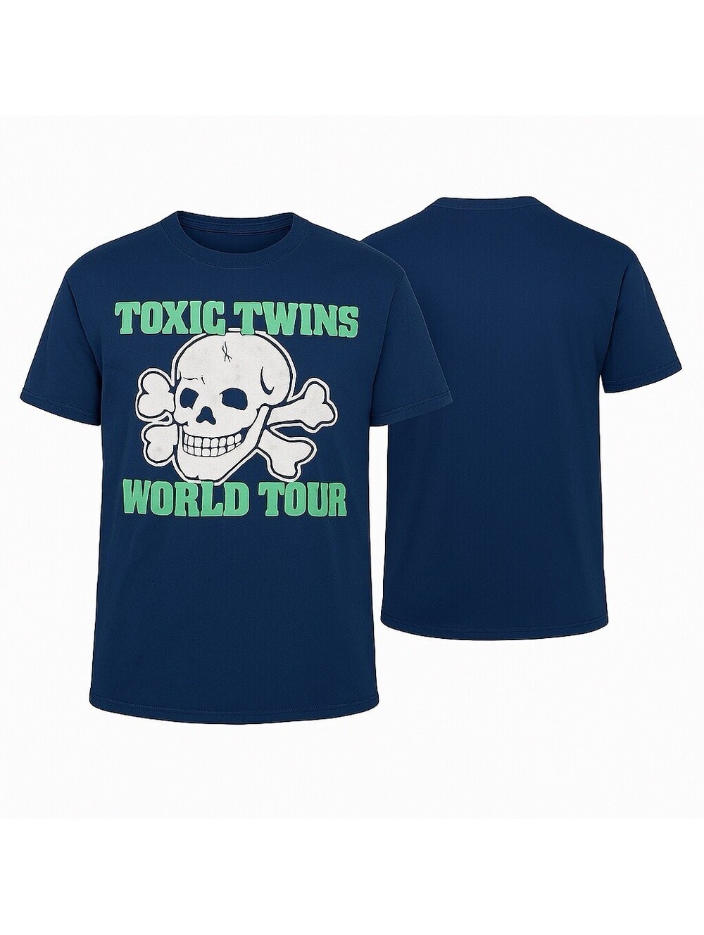 Aerosmith Toxic Twins World Tour T-Shirt Size Small Blue Skull Graphic Tee
